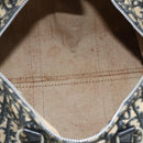 Christian Dior Trotter Canvas Boston Bag Navy Silver Auth ka4152-11