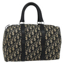 Christian Dior Trotter Canvas Boston Bag Navy Silver Auth ka4152-13