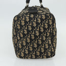 Christian Dior Trotter Canvas Boston Bag Navy Silver Auth ka4152-3