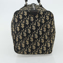 Christian Dior Trotter Canvas Boston Bag Navy Silver Auth ka4152-4