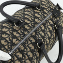 Christian Dior Trotter Canvas Boston Bag Navy Silver Auth ka4152-6
