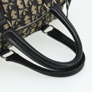 Christian Dior Trotter Canvas Boston Bag Navy Silver Auth ka4152-7