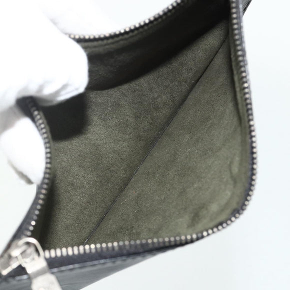 LOUIS VUITTON Epi Sherwood Sac Depaul Pouch 2 Set Black LV Auth ka4153