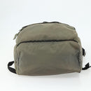 PRADA Backpack Nylon Khaki Silver Auth ka4156-5