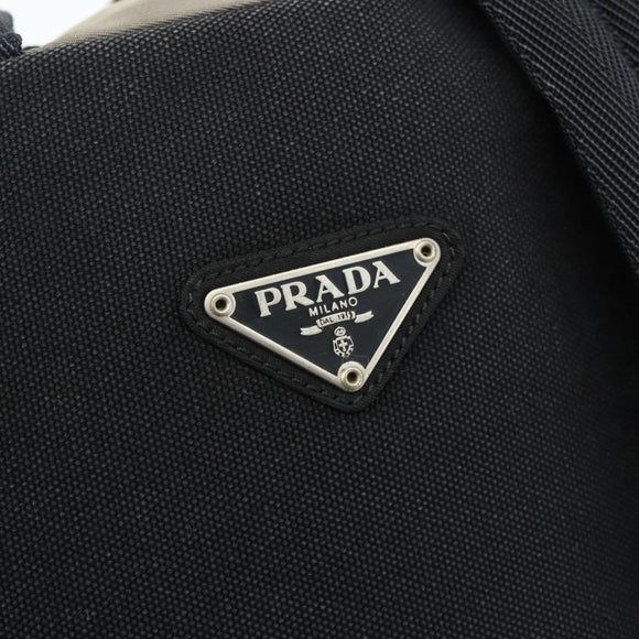 PRADA Backpack Nylon Khaki Silver Auth ka4156
