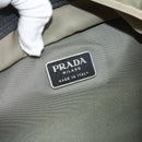 PRADA Backpack Nylon Khaki Silver Auth ka4156-19