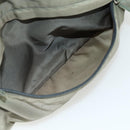 PRADA Backpack Nylon Khaki Silver Auth ka4156-23