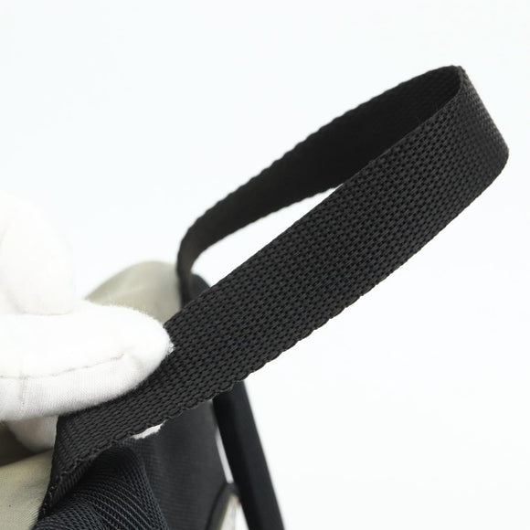 PRADA Backpack Nylon Khaki Silver Auth ka4156