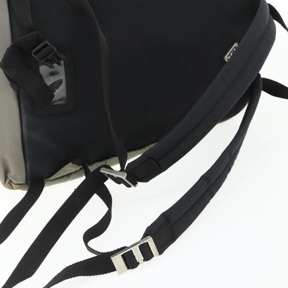 PRADA Backpack Nylon Khaki Silver Auth ka4156