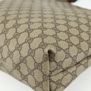 GUCCI GG Supreme Web Sherry Line Tote Bag PVC Beige Gold 39 02 003 Auth ka4157-12