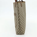 GUCCI GG Supreme Web Sherry Line Tote Bag PVC Beige Gold 39 02 003 Auth ka4157-5