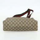 GUCCI GG Supreme Web Sherry Line Tote Bag PVC Beige Gold 39 02 003 Auth ka4157-9