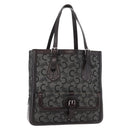 CELINE C Sulky Tote Bag Canvas Gray Silver Auth ka4159-1