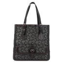 CELINE C Sulky Tote Bag Canvas Gray Silver Auth ka4159-13