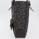 CELINE C Sulky Tote Bag Canvas Gray Silver Auth ka4159-3