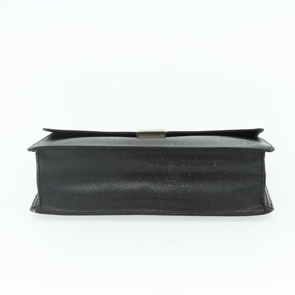 LOUIS VUITTON Taiga Selenga Clutch Bag Ardoise M30782 LV Auth ka4166