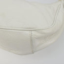BALENCIAGA Luca Goal Shoulder Bag Leather White Silver 671309 Auth ka4167SAM-12