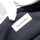 BALENCIAGA Luca Goal Shoulder Bag Leather White Silver 671309 Auth ka4167SAM-18