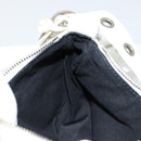BALENCIAGA Luca Goal Shoulder Bag Leather White Silver 671309 Auth ka4167SAM-21