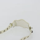 BALENCIAGA Luca Goal Shoulder Bag Leather White Silver 671309 Auth ka4167SAM-8