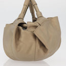 LOEWE Nappa Aire Anagram Hand Bag Leather Gold Auth ka4168A-3