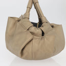 LOEWE Nappa Aire Anagram Hand Bag Leather Gold Auth ka4168A-4