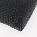BALLY Chain Shoulder Bag Leather Black Gold Auth ka4169A-8