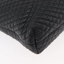 BALLY Chain Shoulder Bag Leather Black Gold Auth ka4169A-16