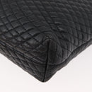 BALLY Chain Shoulder Bag Leather Black Gold Auth ka4169A-17