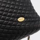 BALLY Chain Shoulder Bag Leather Black Gold Auth ka4169A-18