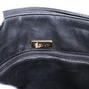 BALLY Chain Shoulder Bag Leather Black Gold Auth ka4169A-10