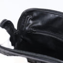 BALLY Chain Shoulder Bag Leather Black Gold Auth ka4169A-21