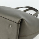 Salvatore Ferragamo Gancini Hand Bag Leather Bronze Silver Auth ka4175-14