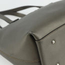 Salvatore Ferragamo Gancini Hand Bag Leather Bronze Silver Auth ka4175-15