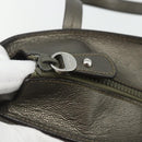 Salvatore Ferragamo Gancini Hand Bag Leather Bronze Silver Auth ka4175-10