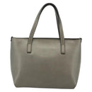 Salvatore Ferragamo Gancini Hand Bag Leather Bronze Silver Auth ka4175-2