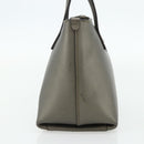 Salvatore Ferragamo Gancini Hand Bag Leather Bronze Silver Auth ka4175-3