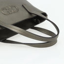 Salvatore Ferragamo Gancini Hand Bag Leather Bronze Silver Auth ka4175-7