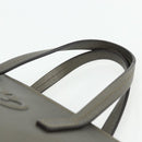 Salvatore Ferragamo Gancini Hand Bag Leather Bronze Silver Auth ka4175-8