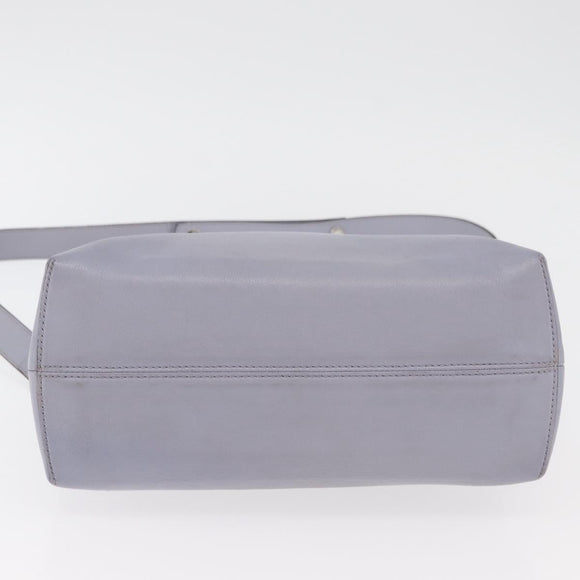 FENDI By The Way Medium Handtas Leer 2-weg Paars Zilver Auth ka4177A