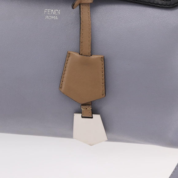 FENDI By The Way Medium Handtas Leer 2-weg Paars Zilver Auth ka4177A