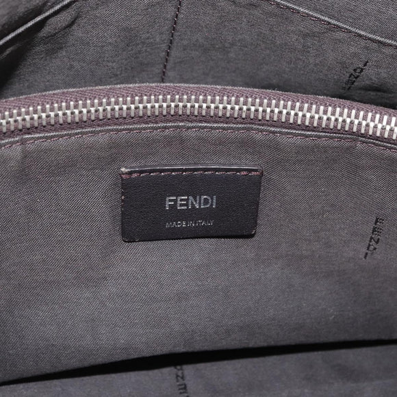 FENDI By The Way Medium Handtas Leer 2-weg Paars Zilver Auth ka4177A