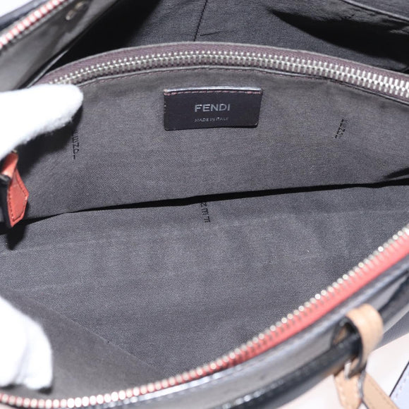 FENDI By The Way Medium Handtas Leer 2-weg Paars Zilver Auth ka4177A