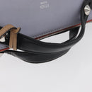 FENDI By The Way Medium Handtas Leer 2-weg Paars Zilver Auth ka4177A-7