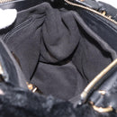 Salvatore Ferragamo Vala Hand Bag Leather Black Gold Auth ka4181A-20