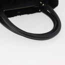 Salvatore Ferragamo Vala Hand Bag Leather Black Gold Auth ka4181A-7