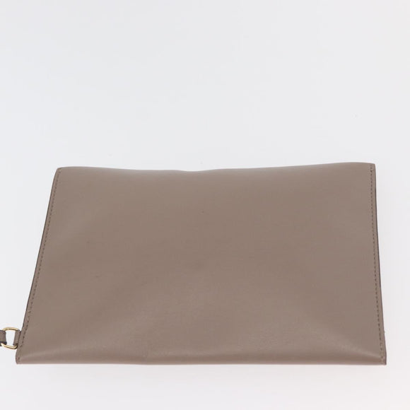 Stella MacCartney Shoulder Bag Leather Beige Auth ka4182