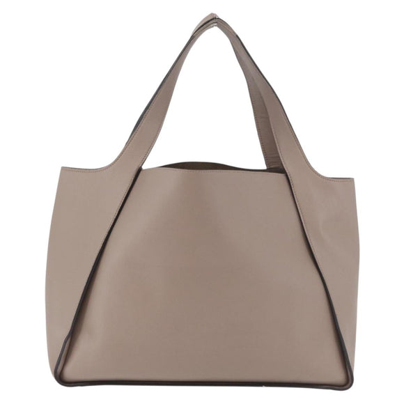 Stella MacCartney Shoulder Bag Leather Beige Auth ka4182