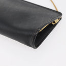 Christian Dior Honeycomb Canvas Shoulder Bag PVC Black Gold Auth ka4185-15