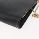 Christian Dior Honeycomb Canvas Shoulder Bag PVC Black Gold Auth ka4185-17
